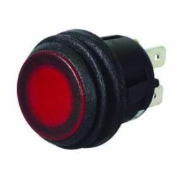 Red LED Push/Push On/Off Switch - 12/24V Red LED Push/Push On/Off Switch - 12/24V