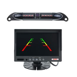 7" 1080p AHD Monitor Reversing Camera Kit with 720p Number Plate Camera - 12/24V