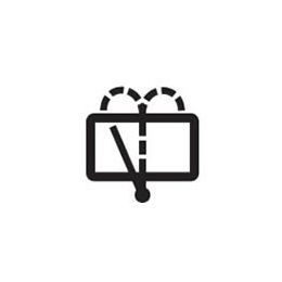 Rear Window Wiper/Washer Legend for Single-Illuminated Rocker Switch