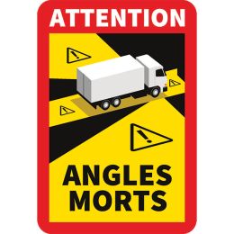French Blind Spot Warning Sign For HGVs over 3.5T “Attention Angles Morts” French Blind Spot Warning Sign For HGVs over 3.5T “Attention Angles Morts”