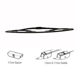 Heavy-Duty 28" 700mm Wiper Blade - Bolt & Spacer Fitting Heavy-Duty 28" 700mm Wiper Blade - Bolt & Spacer Fitting