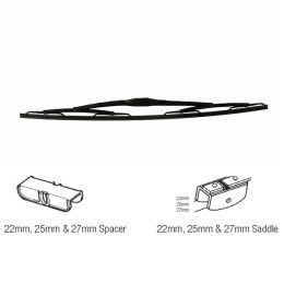 Heavy-Duty 40" 1000mm Wiper Blade - Bolt Fitting Heavy-Duty 40" 1000mm Wiper Blade - Bolt Fitting
