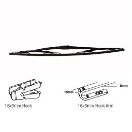 Heavy-Duty 40" 1000mm Wiper Blade - Hook Fitting Heavy-Duty 40" 1000mm Wiper Blade - Hook Fitting