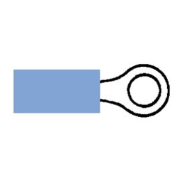 Blue Pre-Insulated Heat-Shrink Ring Terminal - 4.3mm Blue Pre-Insulated Heat-Shrink Ring Terminal - 4.3mm