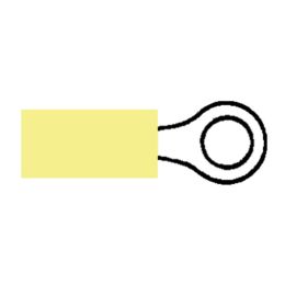 Yellow Pre-Insulated Heat-Shrink Ring Terminal - 4.3mm Yellow Pre-Insulated Heat-Shrink Ring Terminal - 4.3mm