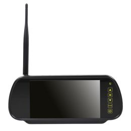 7" AHD Wireless Mirror Monitor (4 camera inputs) - 12/24V
