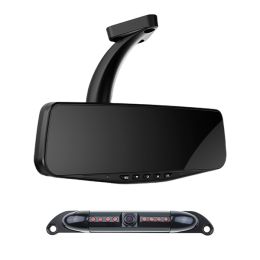 11" 1080p AHD Mirror Monitor Reversing Camera Kit with 720p Number Plate Camera - 12/24V